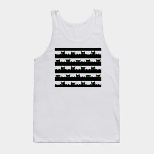 Black Cat Pattern Tank Top